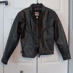 Mob Elite leather  coat women's small black